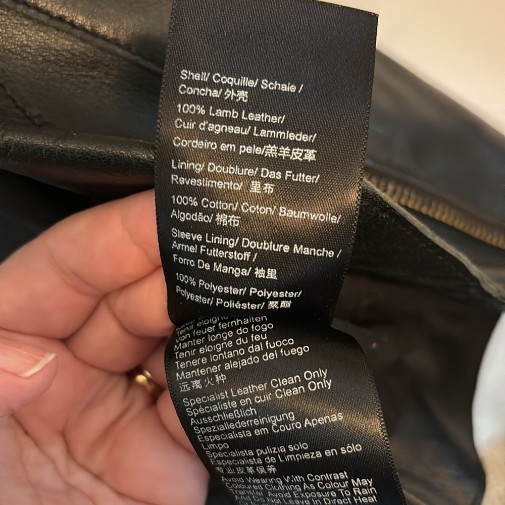 Muubaa London | 100% Lamb Leather Moto Jacket Sz 8 - Picture 8 of 10